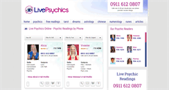 Desktop Screenshot of livepsychics.co.uk